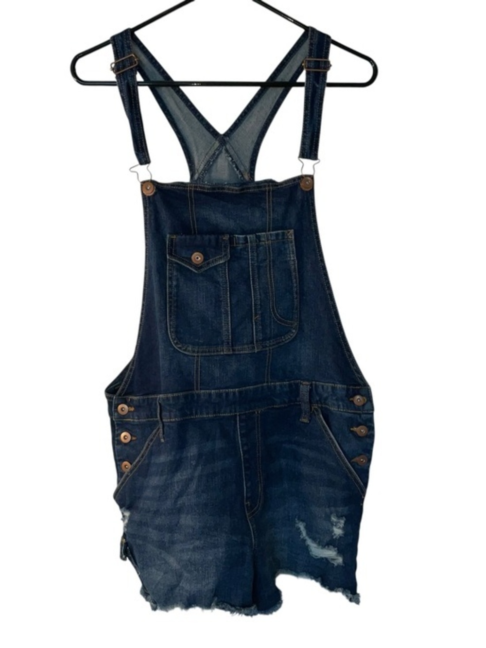 No Boundaries Dark Blue Denim Overalls